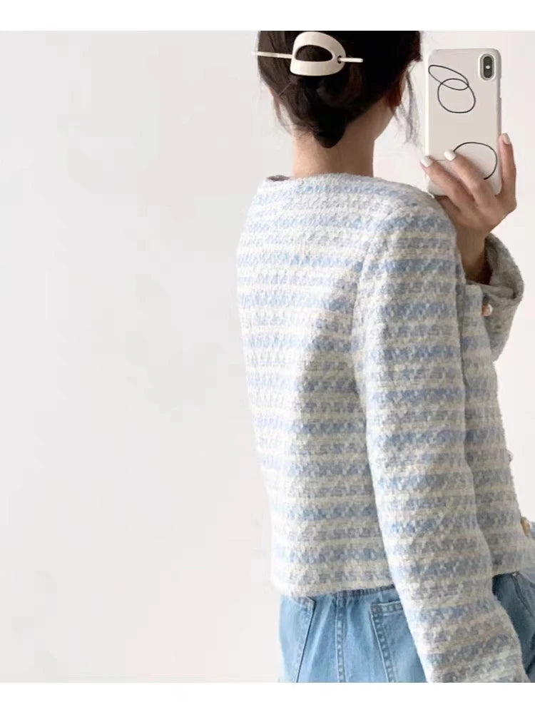 ITOOLIN Women's Tweed Short Cardigan Coat